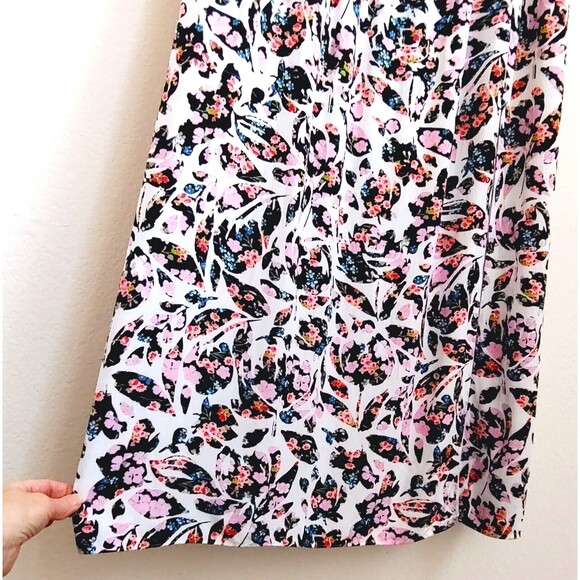 GUESS Floral On/ Off shoulder Maxi Dress Pink M Front Slit Smocked Walk-… - Picture 8 of 14